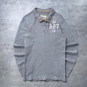 Y2K Aeropostale 00s Gray Polo Shirt